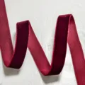 Nastro di Velluto Borgogna Faccia Singola Tessuto Floccato per DIY Fiocchi Confezioni Regalo - 1.5cm