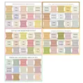 Adesivi con linguette bibliche colorate per la lettura e lo studio, divisori resistenti. - Boho / Confezione da 5