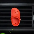 Mini Clog Auto Lüftungsschlitz Clip Schuhförmiger Parfumhalter Niedliche Innendekoration - Rot