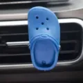 Mini schoen luchtrooster clip, schattig clog ontwerp voor auto interieur decoratie stijl. - Blauw