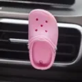 Rosa Mini Clog Auto Lüftungsschlitz Clip süßer Schuh Innenraum Deko Lufterfrischer - Rosa