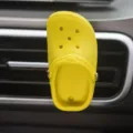 Mini gelber Clog Auto Lüftungsclip niedliche Schuh Form Auto Innenausstattung Zubehör - Gelb