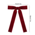 Red velvet bow, 13x18cm festive hanging decoration for Christmas tree and gift box. - 2.5cm width/13x18cm / Burgundy