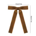 Brown velvet bow decoration, hair accessory or gift wrapping ribbon, 13x18cm elegant style. - 2.5cm width/13x18cm / Dark Coffee