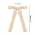 Beige velvet bow hair clip Christmas tree decoration gift box party hanging ribbon 13x18cm - 2.5cm width/13x18cm / Beige