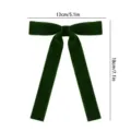 Green velvet bow for Christmas tree decoration, gift box wrapping and party supplies. - 2.5cm width/13x18cm / Dark Green