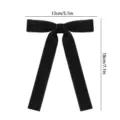 Black velvet bow with long tails, Christmas tree and gift decoration, 13x18cm size. - 2.5cm width/13x18cm / Black
