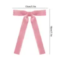 Pink velvet bow ribbon hair accessory for gift wrapping and party decor size 13x18cm - 2.5cm width/13x18cm / Pink