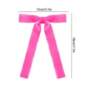 Pink velvet bow ribbon for Christmas tree decoration, gift box, and wedding party setup. - 2.5cm width/13x18cm / Rose Red