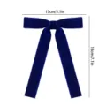 Blue velvet bow with long tails, 13x18cm Christmas tree and party decoration item. - 2.5cm width/13x18cm / Dark Blue