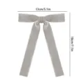 Grey Velvet Bow Decor Hair Ribbon Gift Wrapping Bow 13x18cm Christmas Party Ornament - 2.5cm width/13x18cm / Gray