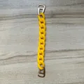 Πολύχρωμο αξεσουάρ παπουτσιών με αλυσίδα DIY, κίτρινη αλυσίδα ρητίνης με μεταλλικά κουμπώματα - Μία λωρίδα 10 τεμαχίων (23,5 cm) / Σκούρο Κίτρινο