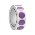 Rouleau d'autocollants ronds violet 19mm etiquette de classification adhésive marqueur papier - Violet