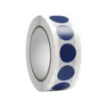 Rouleau d'autocollants ronds bleus étiquettes de classification vierges adhésives bureau - Bleu foncé