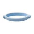 Light blue silicone cup strap ring, elastic holder band with dual loops for water bottle. - Bulk/Unpackaged / Light Blue