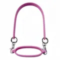 Pink silicone water bottle handle strap ring, elastic holder band for tumbler carrier. - Cup Ring + Lanyard / Rose Red