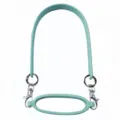 Light green silicone water bottle strap, woven pattern cup handle with metal clips for daily use. - Cup Ring + Lanyard / Mint Green