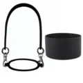 Silicone water bottle strap and protective boot set, portable tumbler handle accessory. - Lanyard + Cup Ring + Cup Sleeve / Black