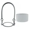 Silicone Water Bottle Handle and Boot Set Grey Portable Strap Ring for Tumbler Accessories - Lanyard + Cup Ring + Cup Sleeve / Gray