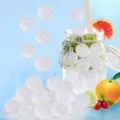 Glaçons en plastique réutilisables design sphérique pour boissons d'été fête de bar rafraîchissant - Sphères Transparentes 24 Pièces