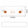 Pegatina facial de Halloween tatuaje temporal impermeable calabaza murciélago diseño 150x52mm - QT-0176