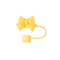 10mm Mignon Nœud Jaune Couvercle de Paille Silicone Anti-Poussière Bouchon Anti-Fuite - Jaune