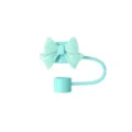 Mignon 10mm Bleu Clair Nœud Silicone Paille Housse Bouchon Anti-Poussière Pour Gobelet - Vert