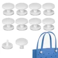 White plastic snap buttons replacement set for EVA beach bags, durable hole bag accessories. - Set of 4 / White 28mm Blank Plate No Logo