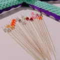 Disposable bamboo cocktail picks with colorful beaded heads 12cm fruit toothpicks for party - Multicolor