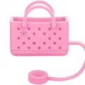 Rosa Silikon Strohhalm Abdeckung für Stanley Becher, süße Mini Strandtasche Form Strohhalm Topper - Rosa