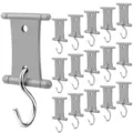 RV sunshade hooks dual hole awning hangers outdoor canopy clothes hanging hooks set 15pcs - 1PCS / Gray