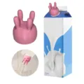 Roze 3D-geprinte koeienuier melkkarton tuit dop, grappige dranken dispenser en flesstopper. - Roze
