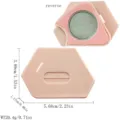 Magnetic sewing seam guide with scale, multipurpose polygonal positioning tool detail view. - Pink