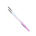 Stainless steel long feeding tweezers for reptiles and aquarium aquascaping straight head - Straight Tip / 430 Rainbow Straight Tweezers - 27cm / Iridescent