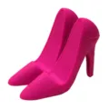 Mini high heel silicone phone stand variant in vibrant pink, cute and creative desk holder. - Default / Rose Red