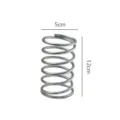 Ressort de compression en métal argenté de 5 cm de diamètre et 12 cm de hauteur. - Argent