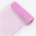 Pink metallic mesh ribbon for wreath making, gift wrapping, Easter party DIY decorations. - 26cm*10 Yards / Pink