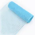Hellblaue metallische Deko-Netzband Rolle für Kränze Geschenkverpackung DIY Blumen Deko - 26cm*10 Yards / Blau