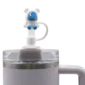 Niedlicher Silikon Astronaut Bär Strohhalmtopper für 8-10mm Strohhalme wiederverwendbar - Gute-Nacht-Bär 10mm