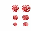 Christmas peppermint candy wall floor stickers holiday decorative decals 11 8 6 inch - EW046