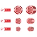 Christmas peppermint candy round stickers in 11, 8 and 6 inch sizes, pack of 4 decals. - EW047