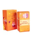 Birthday surprise gift box set with orange paper bag, perfect for romantic celebrations. - 10 Bouncing Boxes + Gift Box + Gift Bag / Yellow HAPPY BIRTHDAY