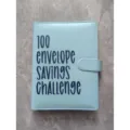 Ανοιχτό γαλάζιο ντοσιέ 100 Envelope Challenge από συνθετικό δέρμα PU για προϋπολογισμό. - Σελίδες Χωρίς Αριθμούς / Μπλε της Μέντας