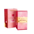Pink birthday surprise bounce gift box with matching paper bag, romantic holiday gift packaging. - 10 Bouncing Boxes + Gift Box + Gift Bag / Pink Happy Birthday