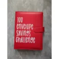 Κόκκινο ντάσια τσάντα προϋπολογισμού 100 envelope challenge με μαγνητικό κλείσιμο - Σελίδες Χωρίς Αριθμούς / Κόκκινο