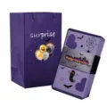 Halloween purple surprise bounce gift box set with paper bag for holiday parties. - 6 Bouncing Boxes + Gift Box + Gift Bag / Purple Halloween