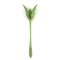 Green tulip napkin folding tool detail shot, plastic flower rolling holder for table decor. - Single Pack