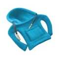 Niedlicher blauer Mini-Kapuzenpullover als Autoschaltknauf-Abdeckung, witziger Schutz. - Blau
