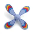 Cute rotating windmill shoe charm for EVA hole shoes and bags, colorful silicone accessory. - Light Purple