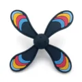 Rotatable windmill shoe charm for EVA clogs and bogg bags, cute PVC decorative accessory. - 14mm Buttons for Hole Bag / Black